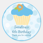 Cupcake verjaardagscadeau Sticker (Voorkant)