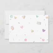 Cupcake verjaardagsfeestje zo lief Snoep Bedankkaart (Achterkant)