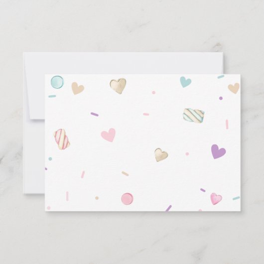 Cupcake verjaardagsfeestje zo lief Snoep Bedankkaart (Achterkant)