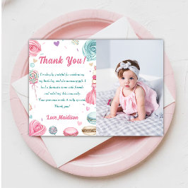 Cupcake verjaardagsfeestje zo lief Snoep Bedankkaart