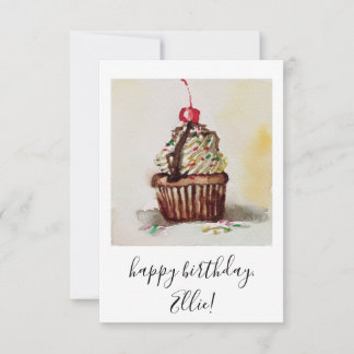 Cupcake-verjaardagskaart Kaart