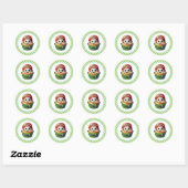 Cupcake Verjaardagsstickers Ronde Sticker (Vel)