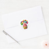 Cupcake Verjaardagsstickers Ronde Sticker (Envelop)