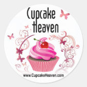 Cupcake Verpakking Sticker "Cupcake Heaven" (Voorkant)