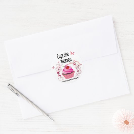 Cupcake Verpakking Sticker "Cupcake Heaven" (Envelop)