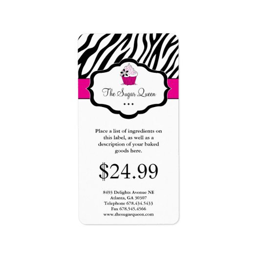 Cupcake Verpakkingsetiketten Etiket (Voorkant)