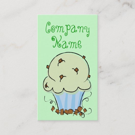 Cupcake Verticale Visitekaartjes (Voorkant)
