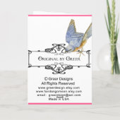 Cupcake & Victoriaans Stoel Note Kaart (Achterkant)