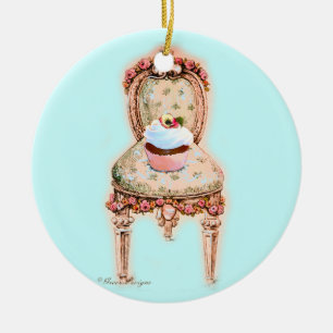 Cupcake (Victoriaans voorzitter) Keramisch Ornament