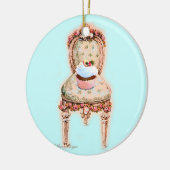 Cupcake (Victoriaans voorzitter) Keramisch Ornament (Links)