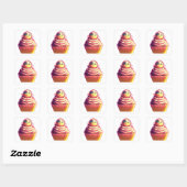 Cupcake Vierkante Sticker (Vel)