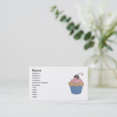 Cupcake Visitekaartje (Staand voorkant)