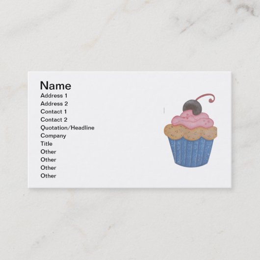 Cupcake Visitekaartje (Voorkant)