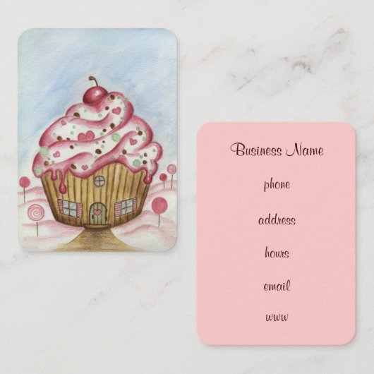 Cupcake Visitekaartje (Voorkant / Achterkant)