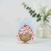 Cupcake Visitekaartje (Staand voorkant)
