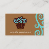 Cupcake-Visitekaartje (blauw) Visitekaartje (Achterkant)