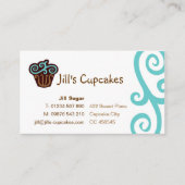Cupcake-Visitekaartje (blauw) Visitekaartje (Voorkant)