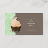 Cupcake Visitekaartje Crown Mint Brown Cream (Achterkant)