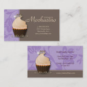 Cupcake Visitekaartje Crown Paars Brown (Voorkant / Achterkant)