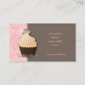 Cupcake Visitekaartje Crown Pink Brown Cream (Achterkant)