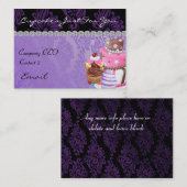 CUPCAKE Visitekaartje Diamond Damask (Voorkant / Achterkant)