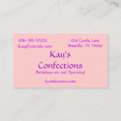 Cupcake Visitekaartje ijs (Achterkant)