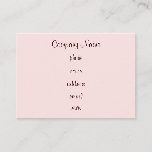 Cupcake-Visitekaartje Visitekaartje (Achterkant)