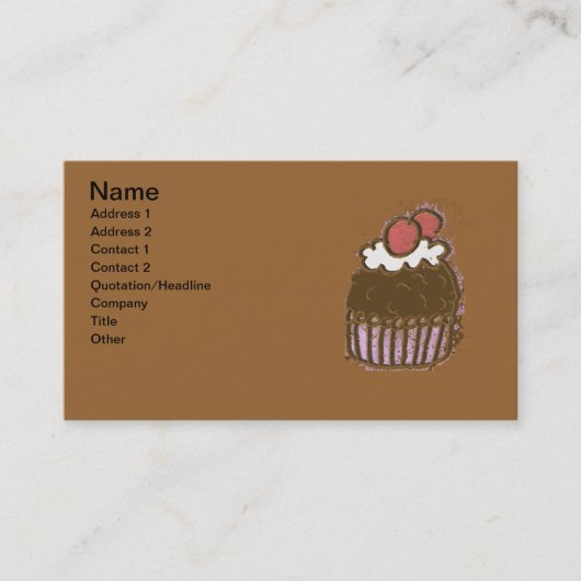 Cupcake-Visitekaartje Visitekaartje (Voorkant)