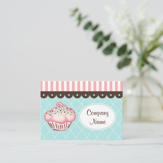 Cupcake-Visitekaartje Visitekaartje (Staand voorkant)