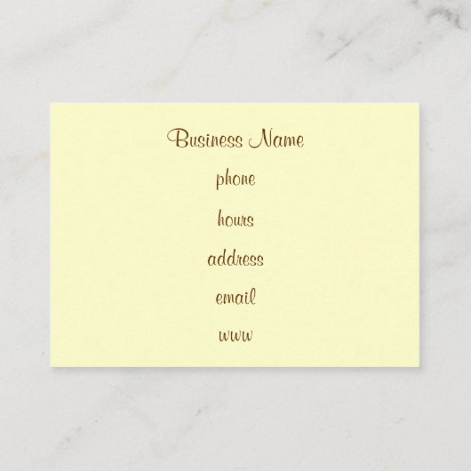 Cupcake-Visitekaartje Visitekaartje (Achterkant)