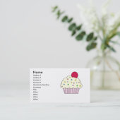 Cupcake-Visitekaartje Visitekaartje (Staand voorkant)