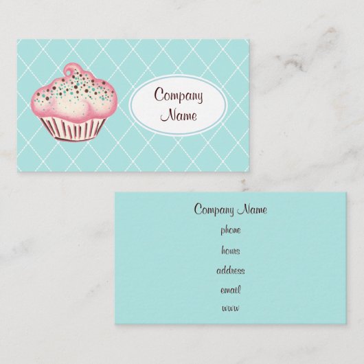 Cupcake Visitekaartjes (Voorkant / Achterkant)