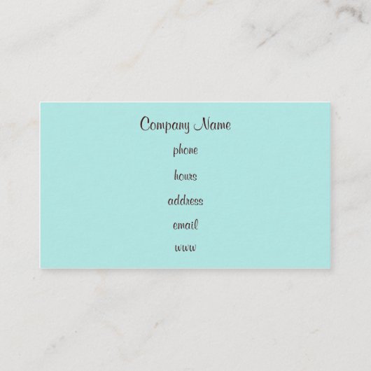 Cupcake-Visitekaartjes Visitekaartje (Achterkant)