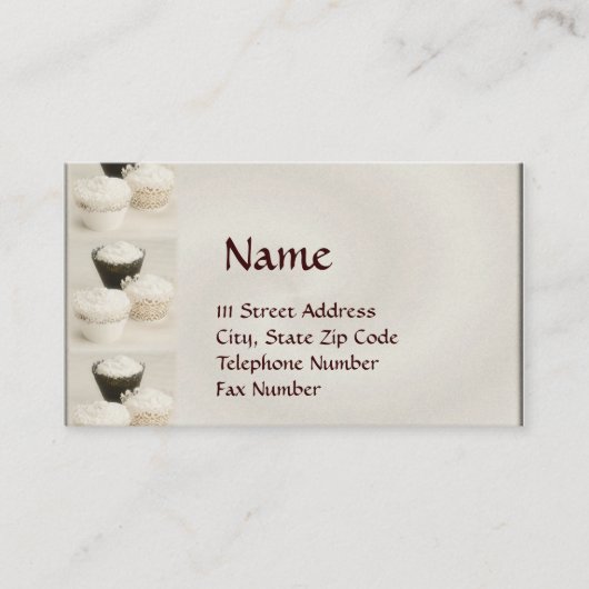 Cupcake-Visitekaartjes Visitekaartje (Voorkant)