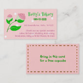 Cupcake Vloeiend Visitekaartje en coupon (Voorkant / Achterkant)