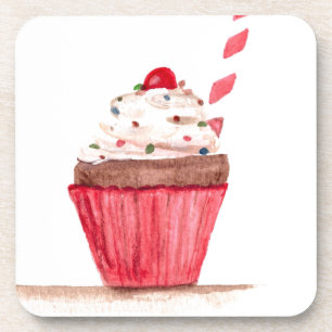 Cupcake-voedingskunst Bier Onderzetter