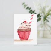 Cupcake-voedingskunst Briefkaart (Staand voorkant)