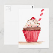 Cupcake-voedingskunst Briefkaart (Voorkant / Achterkant)