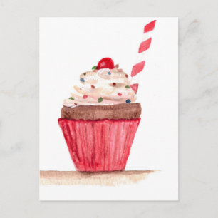 Cupcake-voedingskunst Briefkaart