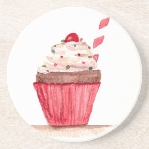 Cupcake-voedingskunst Zandsteen Onderzetter