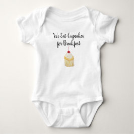 Cupcake voor Breakfast Baby Bodysuit