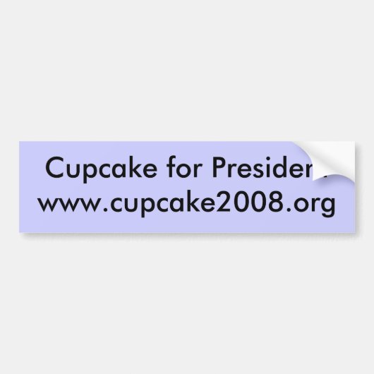 Cupcake voor President Bumpersticker (Voorkant)
