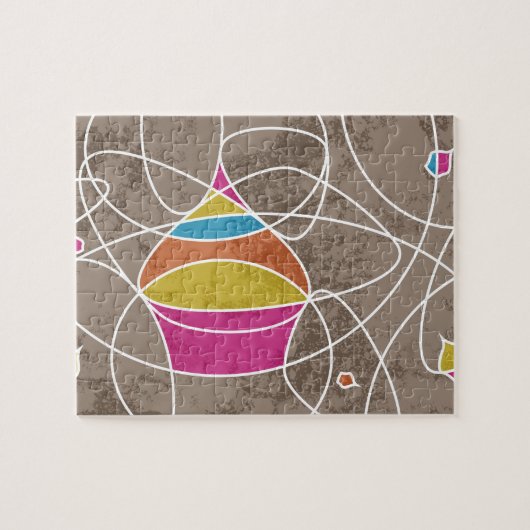 CUPCAKE-vormen Legpuzzel (Horizontaal)