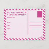 CUPCAKE vormt feestuitnodiging Uitnodiging Briefkaart (Achterkant)