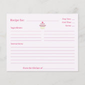 Cupcake Vrijgezellenfeest Recipe Kaart (Voorkant)