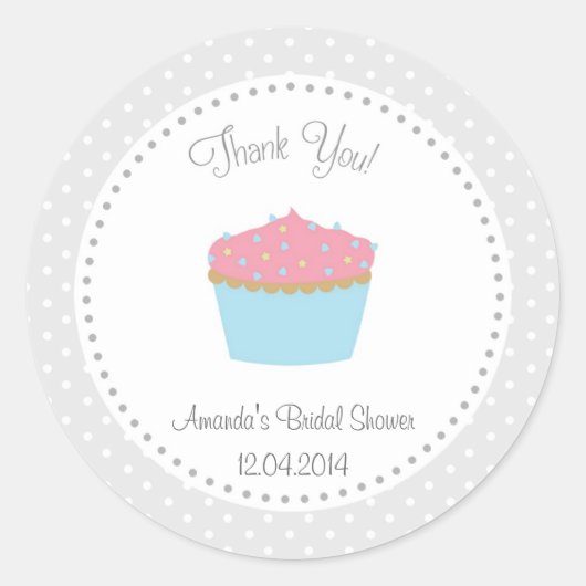 Cupcake Vrijgezellenfeest Sticker (Voorkant)