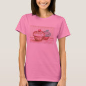 Cupcake Vrouwen T Shirt Top (Voorkant)