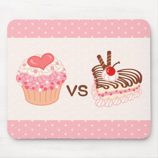Cupcake VS Cheesecake Muismat (Voorkant)