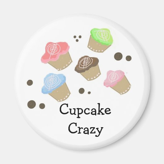 Cupcake Waanzin Magneet (Voorkant)