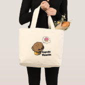 Cupcake Wannabe Muffin Grote Tote Bag (Voorkant (product))